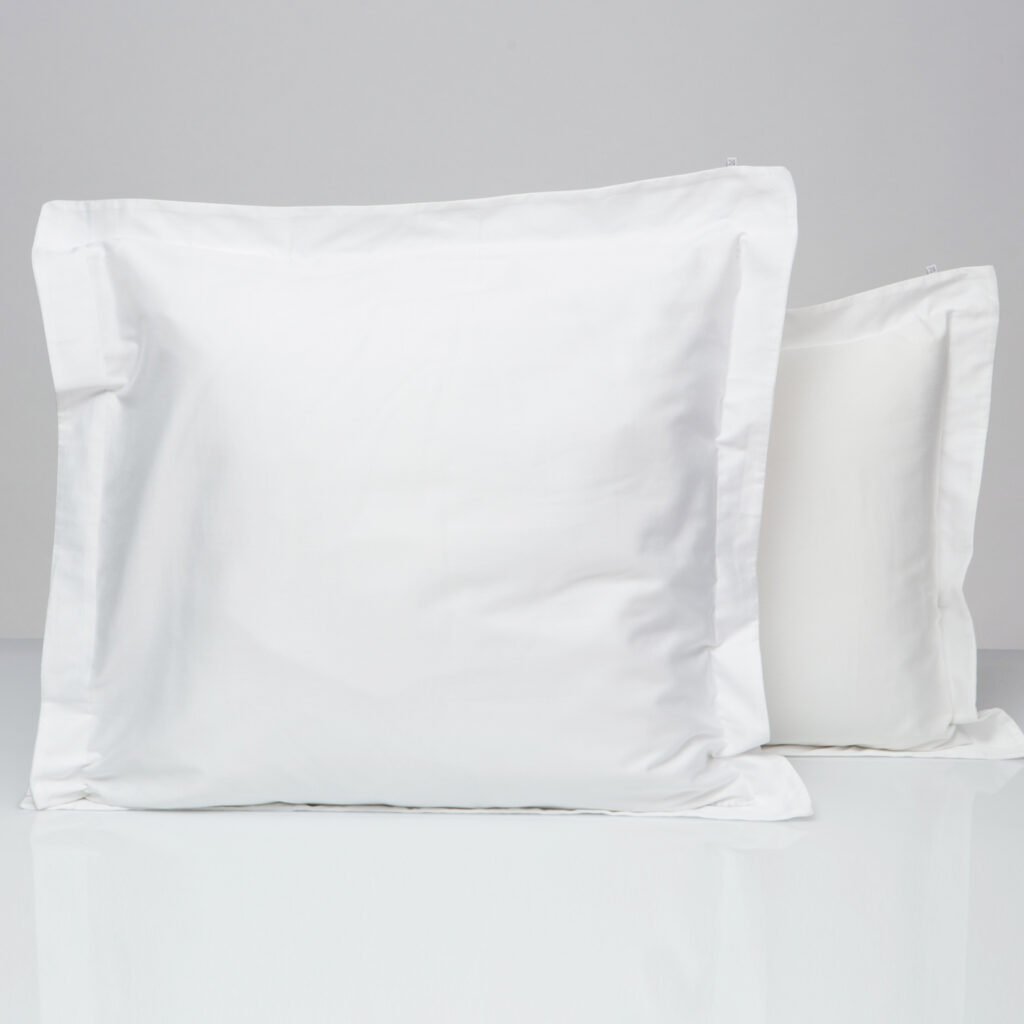 Cotton percale oxford edge pillowcase snow white 4