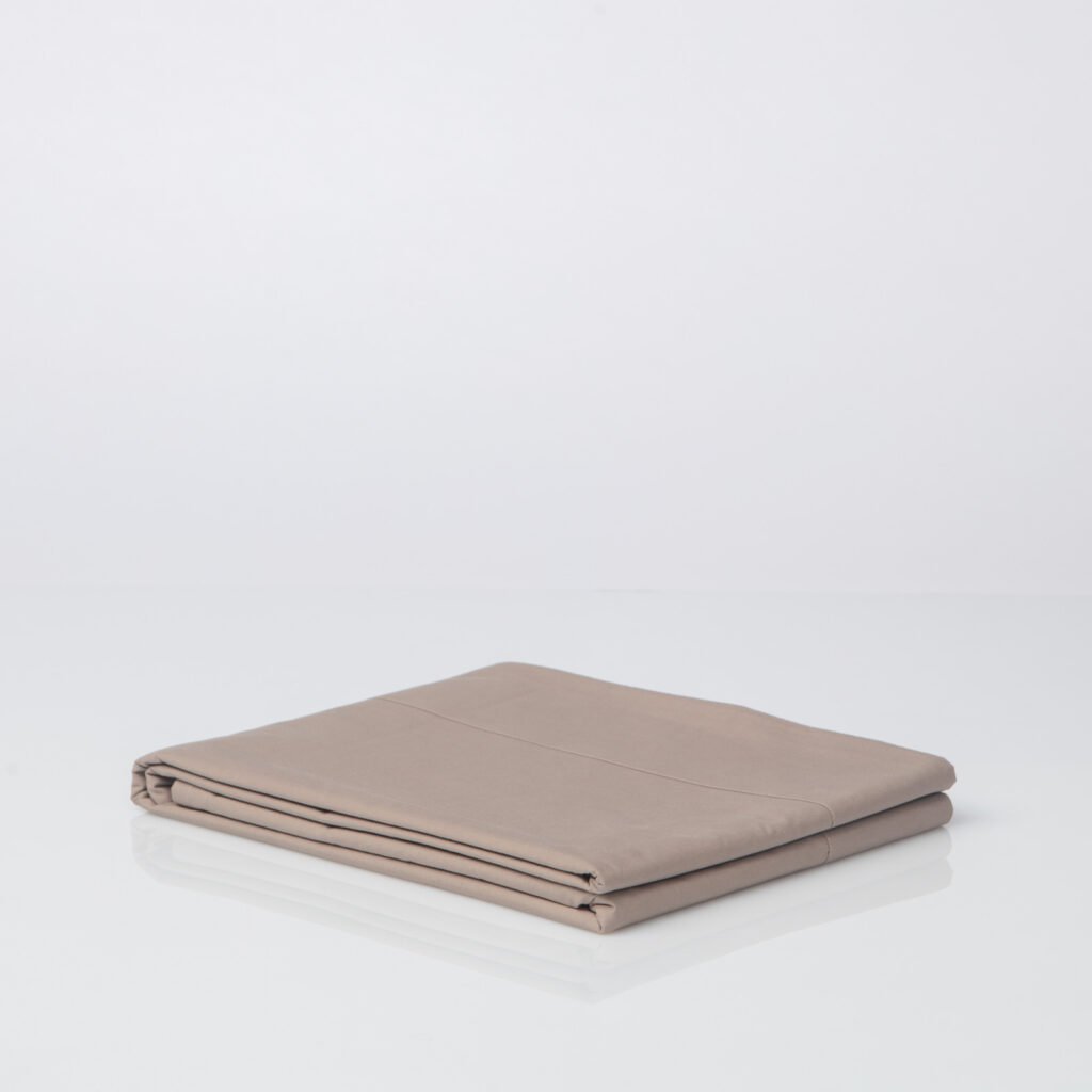cotton-percale-flat-sheet-taupe-1