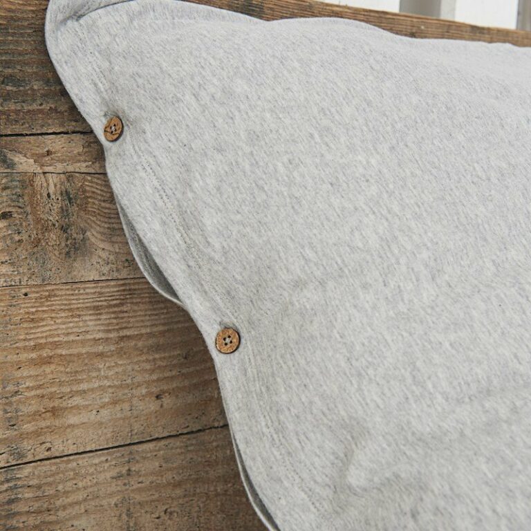 Cotton Premium Jersey Pillowcase Light Grey Melange 1