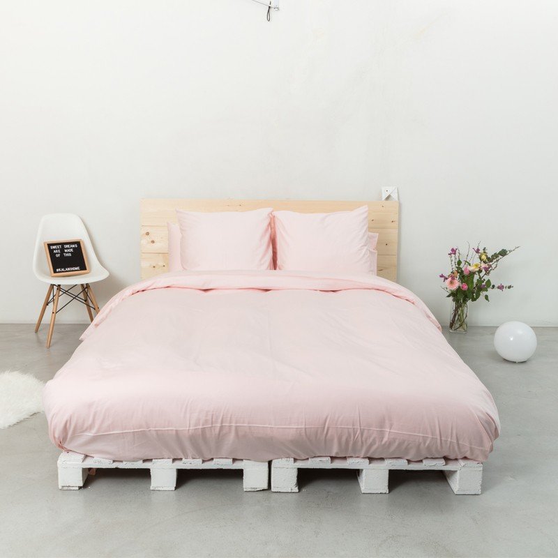 Baumwollsatin Bettbezug Soft Pink 6