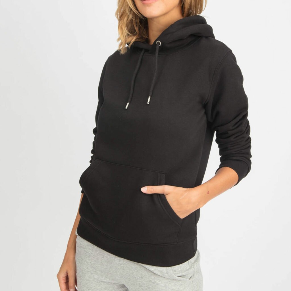 sweat unisex organic hooded pullover organic hooded pullover black 4