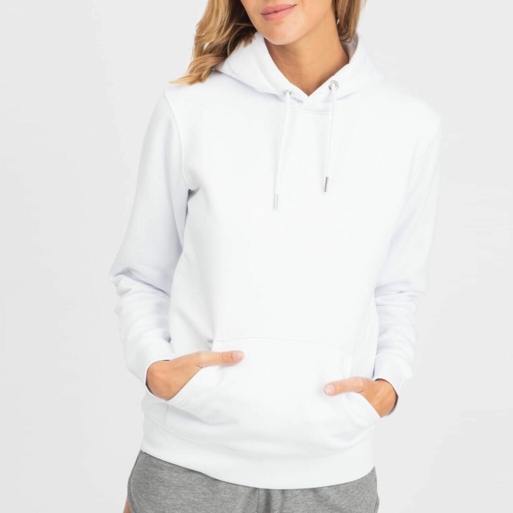 sweat unisex organic hooded pullover organic hooded pullover white 2