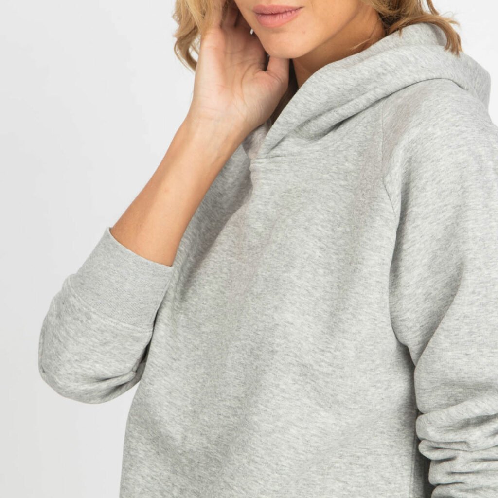 sweat women organic w hooded pullover organic w hooded pullover heather grey 3